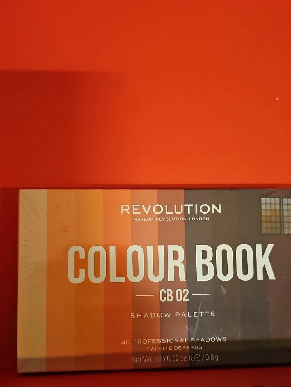 Revolution Colour Book CB02 Shadow Palette — Orange, Brown & Deep Blue Hues